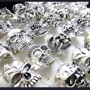Men's 925 Skull biker rings